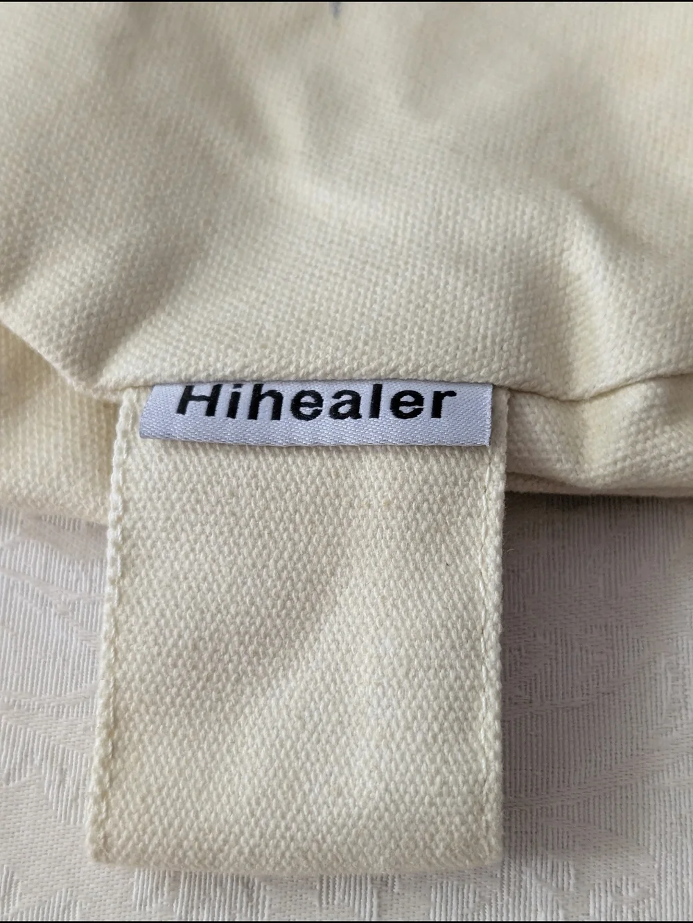 Hihealer Mandala Round Stool Slipcover Beige Cotton 15in Elasticized